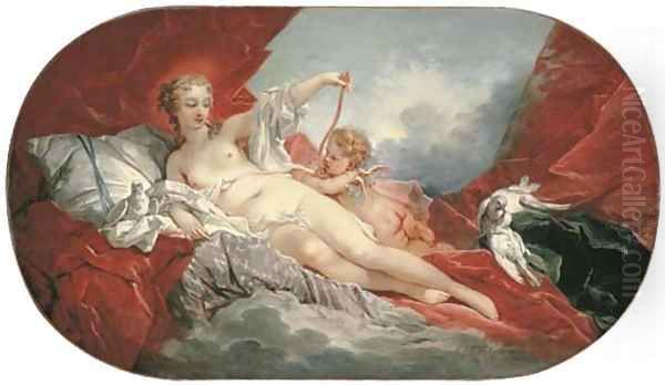 Venus and Cupid Oil Painting by Francois Boucher