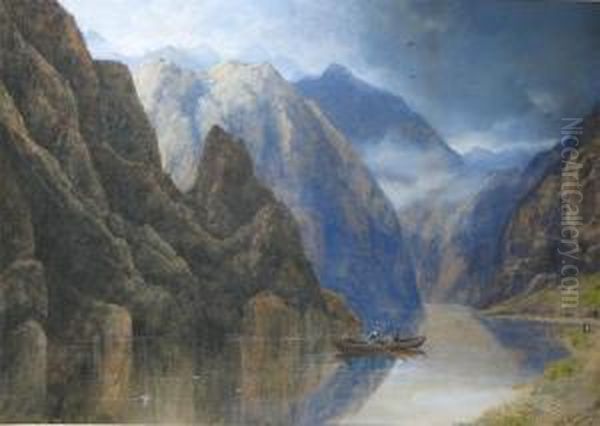 Nord Fijord, Norway Oil Painting by Edgar E. West