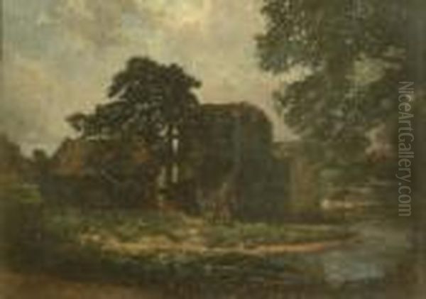 The Old Mill, Bramshott Oil Painting by Richard Whately West