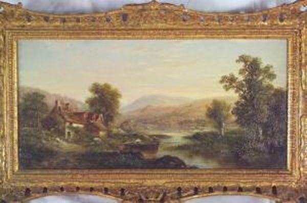 On The Derwent Near Keswick, Signed Oil Painting by J. Westall