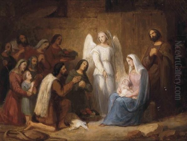 The Adoration Of The Shepherds Oil Painting by Richard Westall