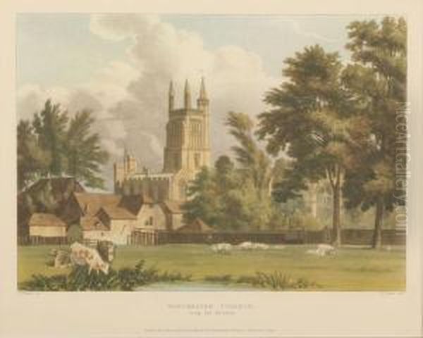 English Universities Oil Painting by William Westall