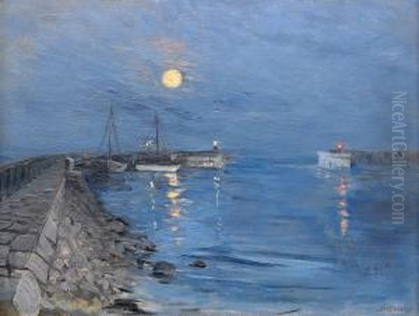 Sommarnatt I Skagen Oil Painting by Ingeborg Westfelt-Eggertz