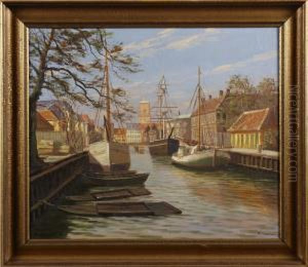 Fredriksholms Kanal Oil Painting by Fredrik Westin