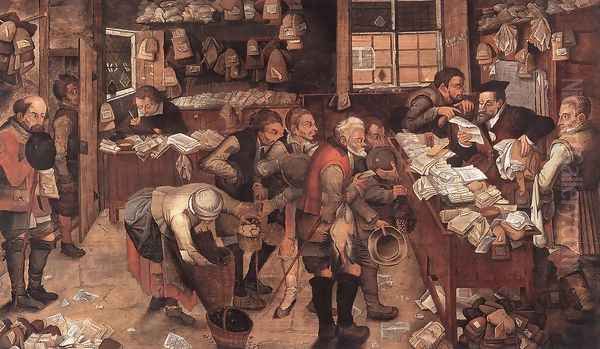 Village Lawyer 1621 Oil Painting by Pieter The Younger Brueghel