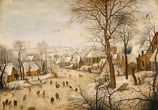 Winter Landscape with a Bird-trap Oil Painting by Pieter The Younger Brueghel