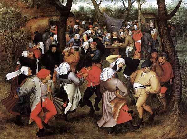 Peasant Wedding Dance Oil Painting by Pieter The Younger Brueghel