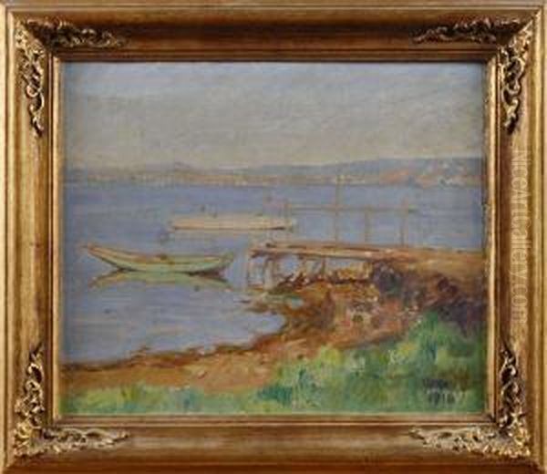 Sandefjord Oil Painting by Wilhelm Wetlesen