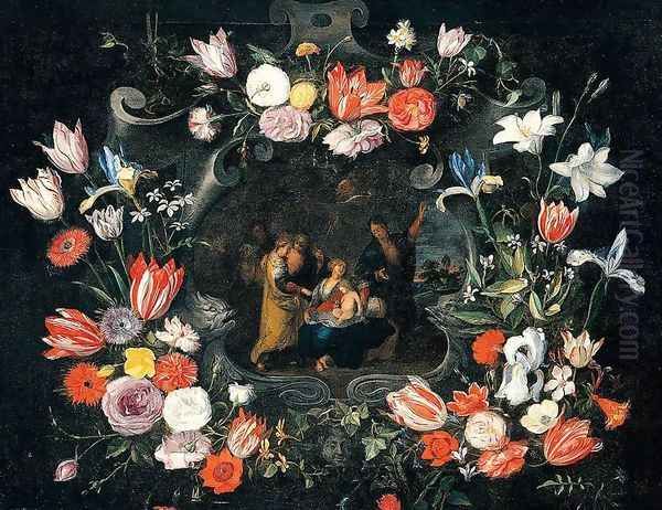 Still-Life of the Holy Kinship Oil Painting by Pieter The Younger Brueghel