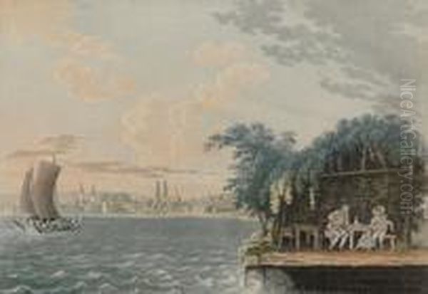 Vue De Zurich, Prise Du Zurichhorn Oil Painting by Johann Jakob Wetzel