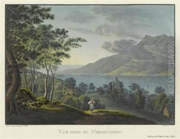 Vue Prise Du Meggenhorn Oil Painting by Johann Jakob Wetzel