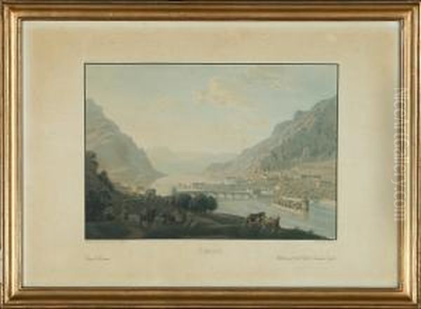 Lecco Oil Painting by Johann Jakob Wetzel