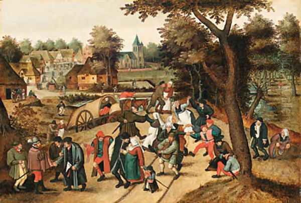 The Return from the Kermesse 2 Oil Painting by Pieter The Younger Brueghel