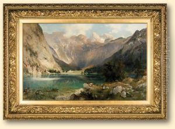 Pejzaz Znad Obersee Oil Painting by Willibald Wex