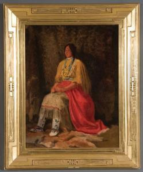 Sioux Squaw Oil Painting by Frederick Weygold