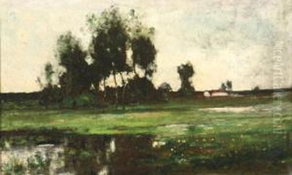 Sketch Of Marshlands Oil Painting by Max Weyl