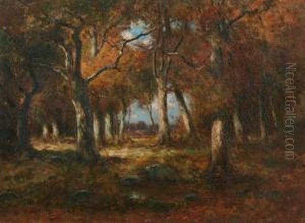 Autumn At Forest Edge Oil Painting by Max Weyl