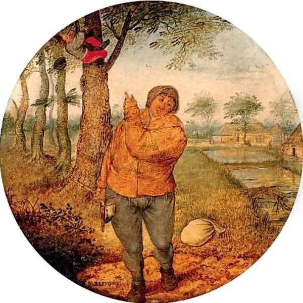 Proverb 'the nest robber' 2 Oil Painting by Pieter The Younger Brueghel