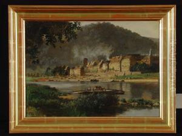 Eberbach Oil Painting by Karl Weysser