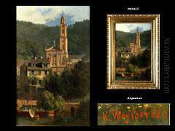 Die Jesuitenkirche Von Heidelberg Am Neckar Oil Painting by Karl Weysser