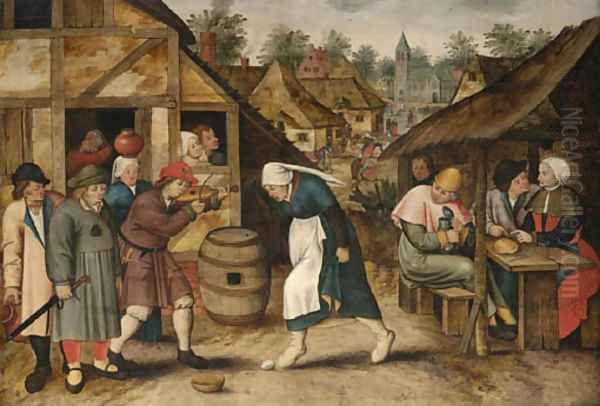 The Egg Dance Oil Painting by Pieter The Younger Brueghel