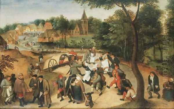 The Return from the Kermesse Oil Painting by Pieter The Younger Brueghel