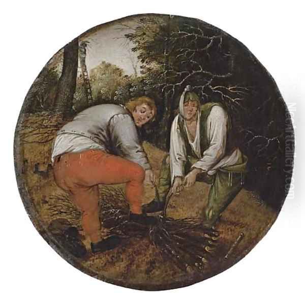 The Wood Cutters Oil Painting by Pieter The Younger Brueghel