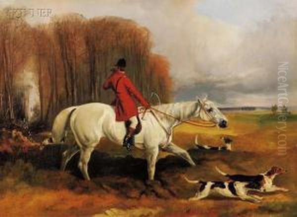 Breaking Cover - Grosvenor Hunt Oil Painting by John Frederick Wheeler