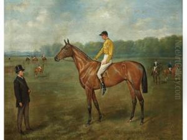 Ormonde With Jockey Up Oil Painting by Of John Alfred Wheeler