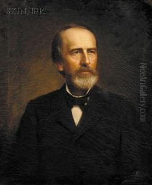 Portrait Of James Corbin Jackson, Md Oil Painting by William R. Wheeler