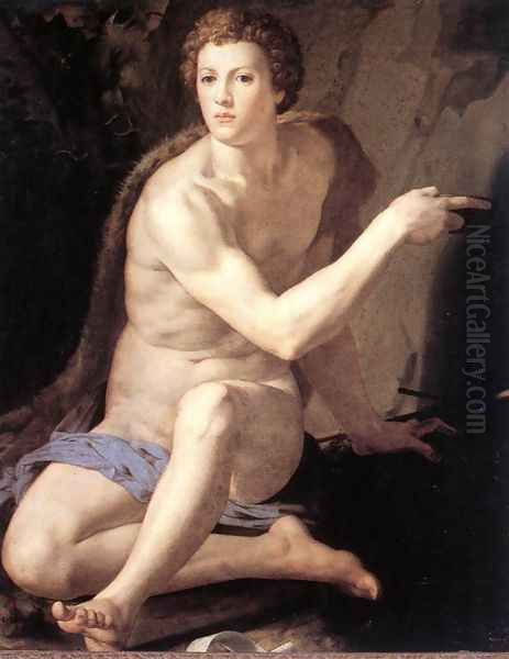 St John the Baptist 1550-55 Oil Painting by Agnolo Bronzino