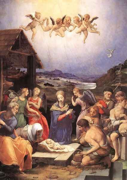 Adoration of the Shepherds 1535-40 Oil Painting by Agnolo Bronzino