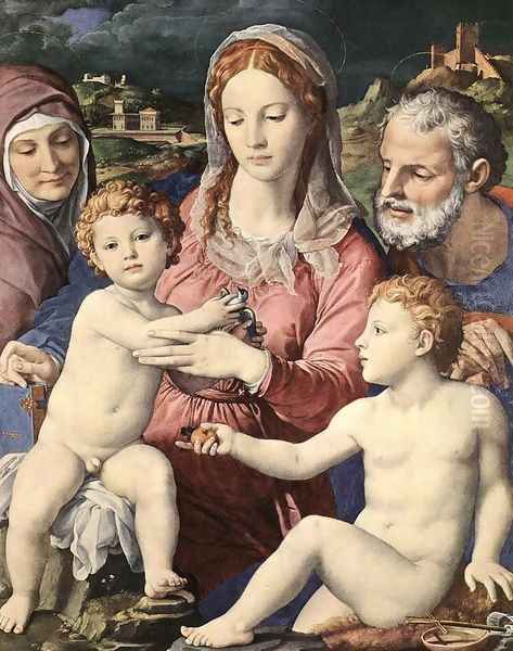 Holy Family 1534-40 Oil Painting by Agnolo Bronzino