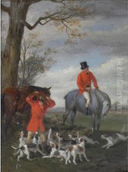 Conclusion Of The Fox Hunt Oil Painting by William Henry Wheelwright