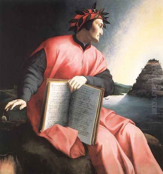 Allegorical Portrait of Dante c. 1530 Oil Painting by Agnolo Bronzino