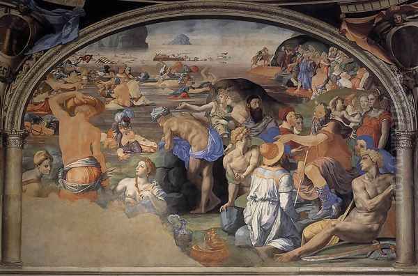 Crossing of the Red Sea c. 1540 Oil Painting by Agnolo Bronzino