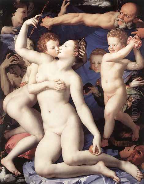 Venus, Cupide and the Time (Allegory of Lust) 1540-45 Oil Painting by Agnolo Bronzino