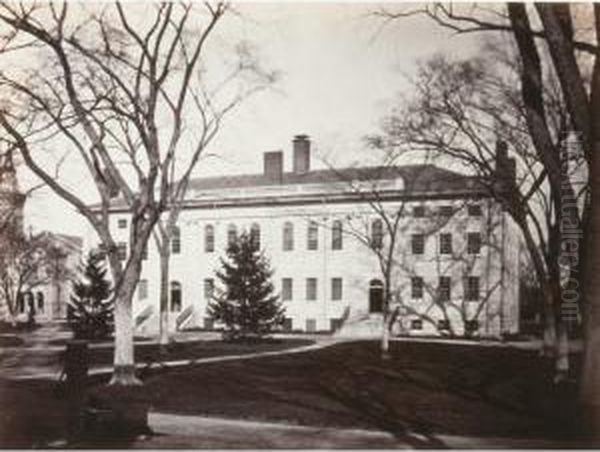 Harvard University Campus Oil Painting by John Adams Whipple