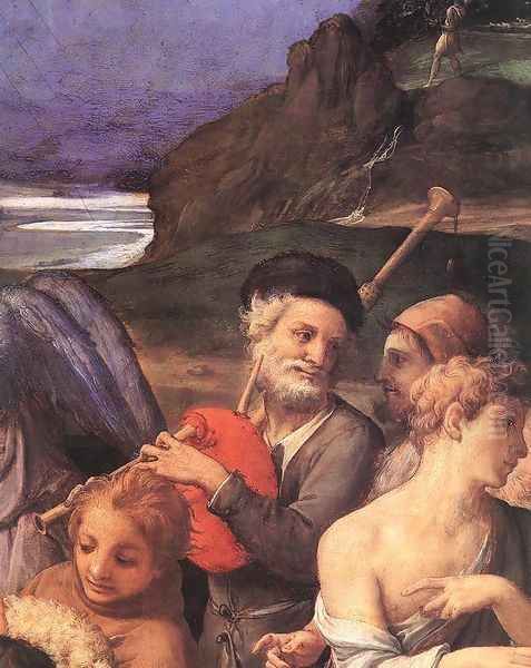 Adoration of the Shepherds (detail 2) 1535-40 Oil Painting by Agnolo Bronzino