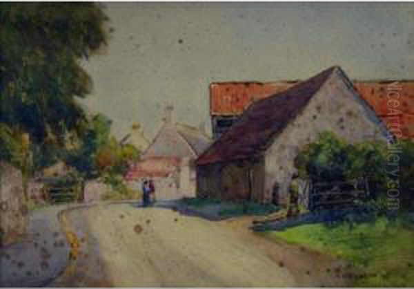 Chemin De Hameau Anime Oil Painting by Alexander Y. Whishaw