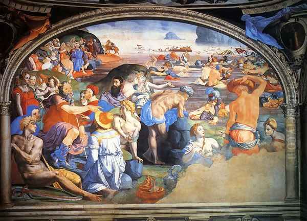 The Crossing Of The Red Sea Oil Painting by Agnolo Bronzino