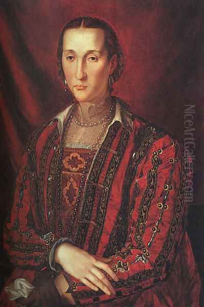 Portrait of Eleanora di Toledo 1560 Oil Painting by Agnolo Bronzino