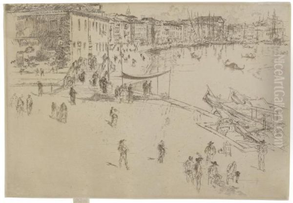 The Riva, No. 2 (kennedy 206) Oil Painting by James Abbott McNeill Whistler