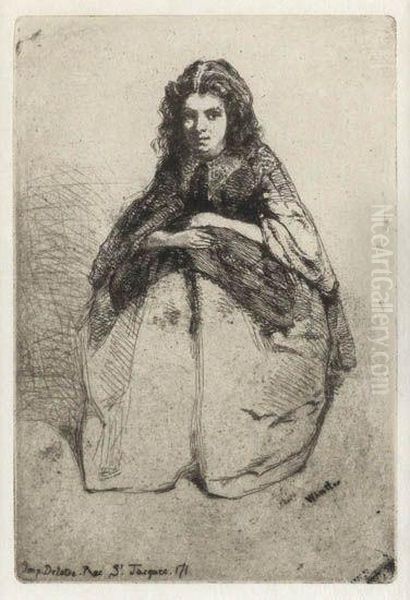 Fumette Oil Painting by James Abbott McNeill Whistler