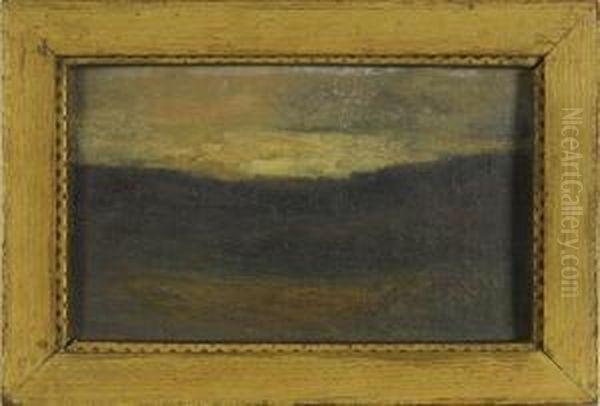 Sunset Landscape Oil Painting by George William Whitaker