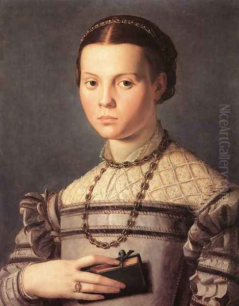 Portrait of a Young Girl 1541-45 Oil Painting by Agnolo Bronzino