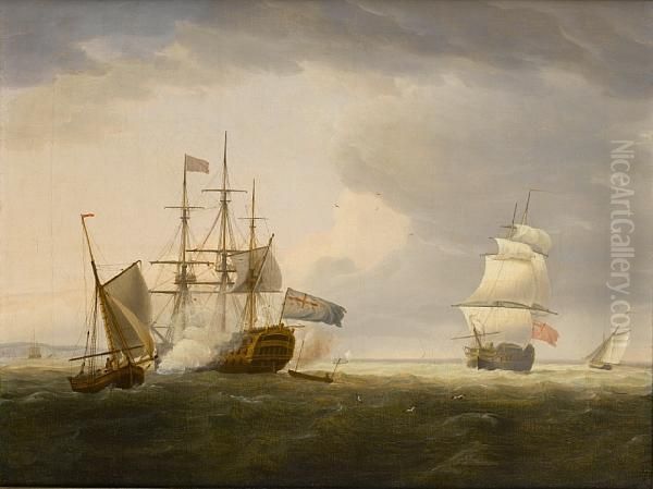 The Return To Dover Oil Painting by Thomas Whitcombe