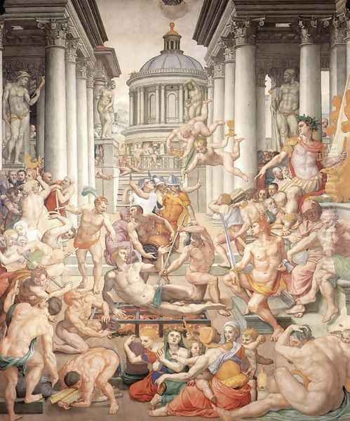 Martyrdom of St Lawrence Oil Painting by Agnolo Bronzino