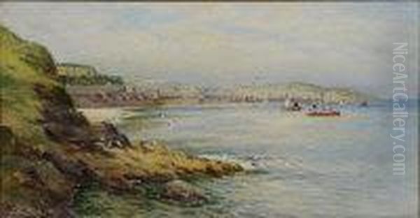 St Ives From Carrick Gladden Place Oil Painting by Arthur White