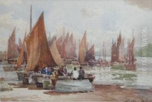 St. Ives Harbour. Oil Painting by Arthur White